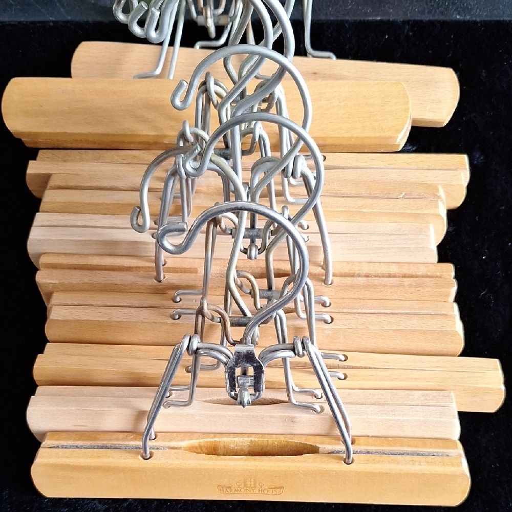 Wooden and Metal Hangers Set
